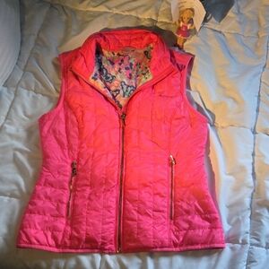 Lilly Pulitzer Vibrant Pink Quilted Vest